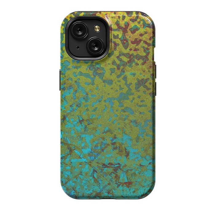 iPhone 15 StrongFit Colorful Corroded Background G292 by Medusa GraphicArt