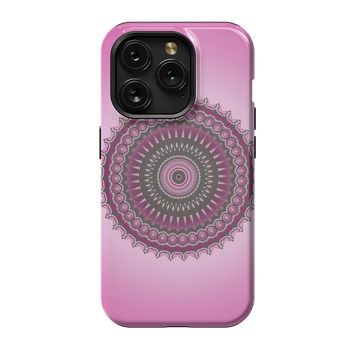 iPhone 15 Pro StrongFit Pink Mandala Ornament 2 by Andrea Haase