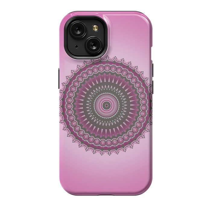 iPhone 15 StrongFit Pink Mandala Ornament 2 by Andrea Haase