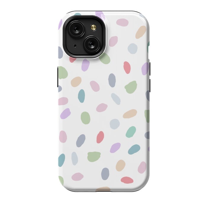 iPhone 15 StrongFit Color Oval Dots by Creativeaxle