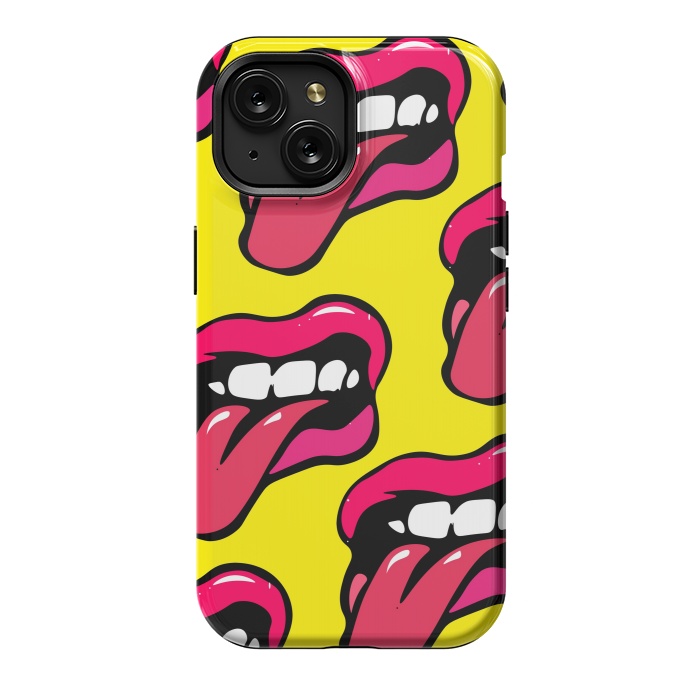 iPhone 15 StrongFit crazy lips design by MALLIKA