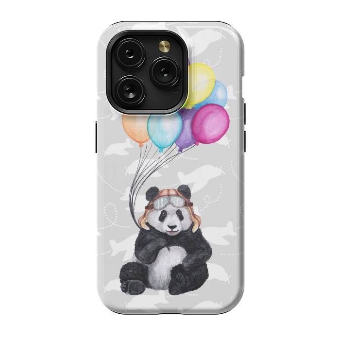 iPhone 15 Pro StrongFit Aviator Panda by gingerlique
