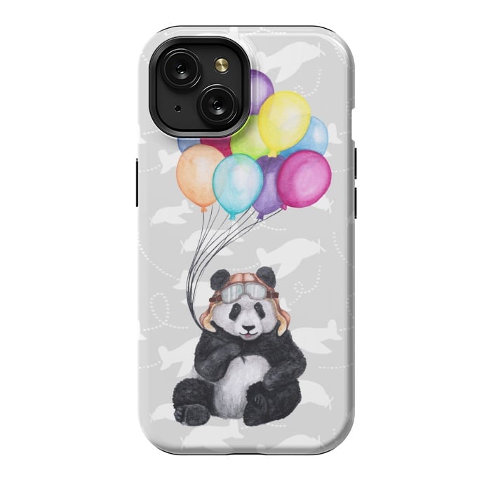 iPhone 15 StrongFit Aviator Panda by gingerlique