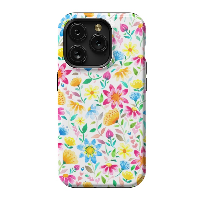 iPhone 15 Pro StrongFit Flower Power Garden by gingerlique