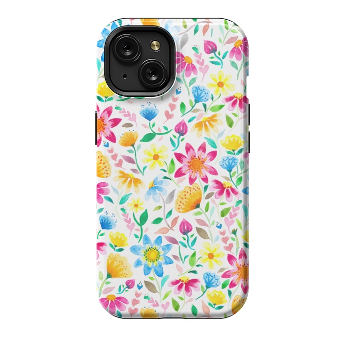 iPhone 15 StrongFit Flower Power Garden by gingerlique