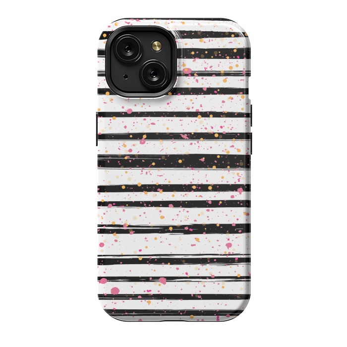 iPhone 15 StrongFit Painted Stripes by Martina