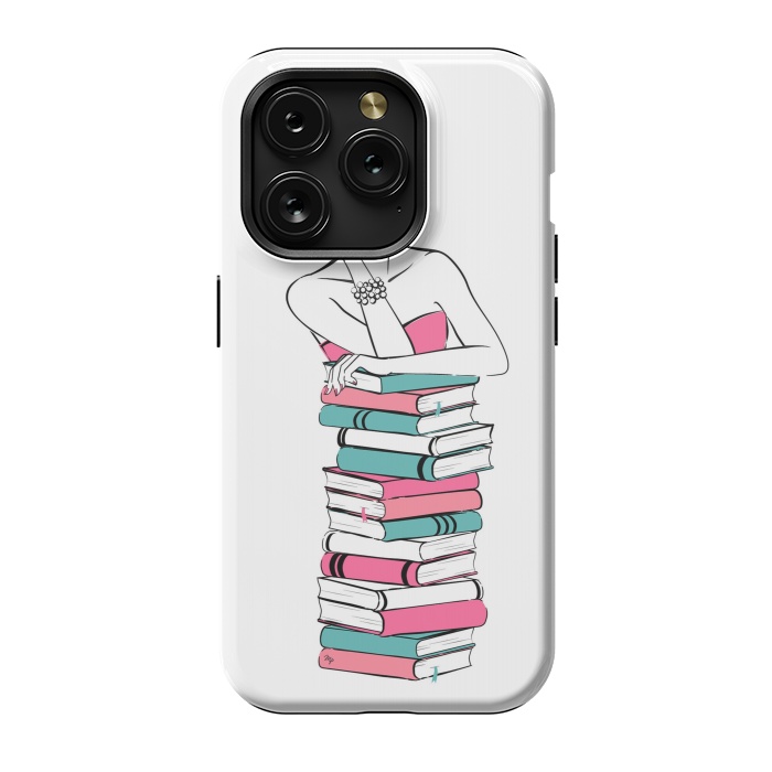 iPhone 15 Pro StrongFit Lady Bookworm by Martina
