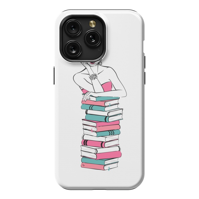 iPhone 15 Pro Max StrongFit Lady Bookworm by Martina