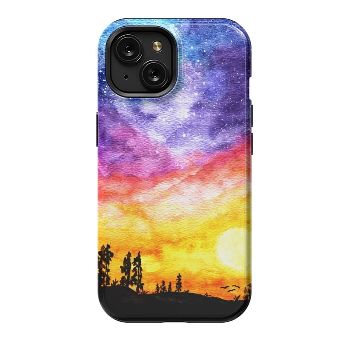 iPhone 15 StrongFit Galaxy Sunset Dream  by Tigatiga