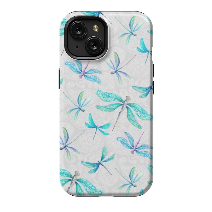 iPhone 15 StrongFit Dragonfly Paisley by gingerlique