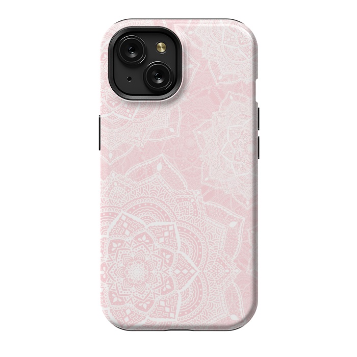 iPhone 15 StrongFit Pink mandalas by Jms