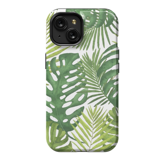 iPhone 15 StrongFit Tropicalist Monstera by Creativeaxle