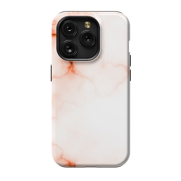 iPhone 15 Pro StrongFit Orange Marble by Creativeaxle