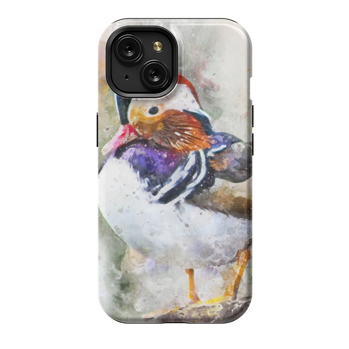 iPhone 15 StrongFit Mandarin Duck by Creativeaxle