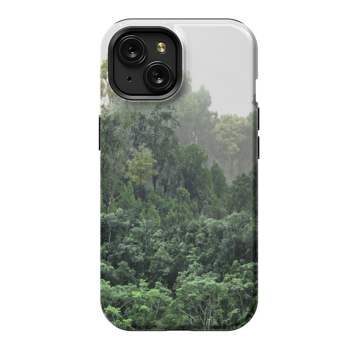 iPhone 15 StrongFit Tropical Foggy Forest by ''CVogiatzi.