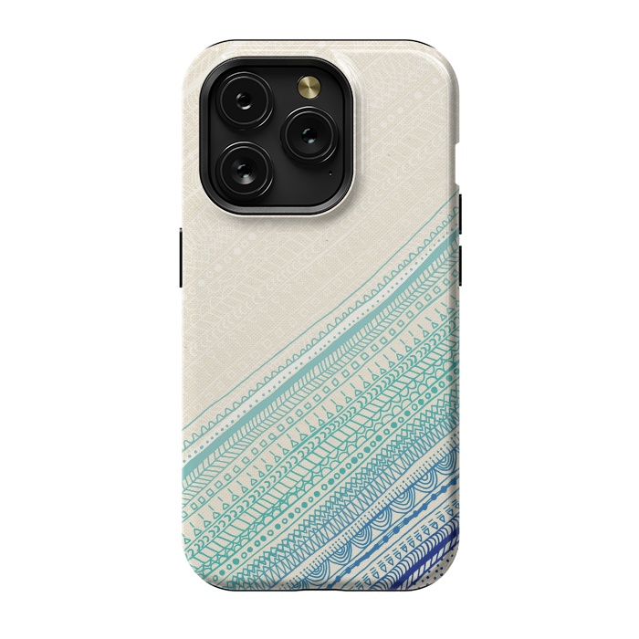 iPhone 15 Pro StrongFit Ocean Tribal by Tangerine-Tane