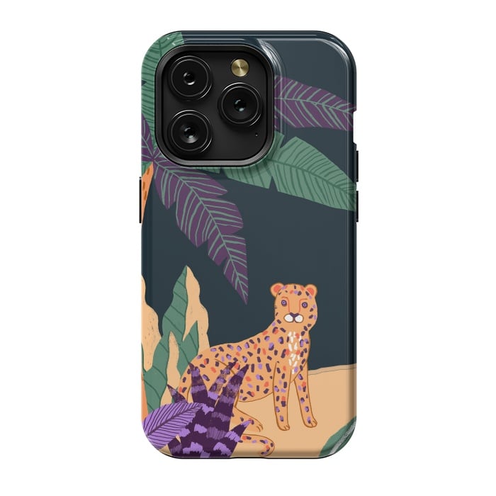 iPhone 15 Pro StrongFit Cheetah on Tropical Beach by  Utart