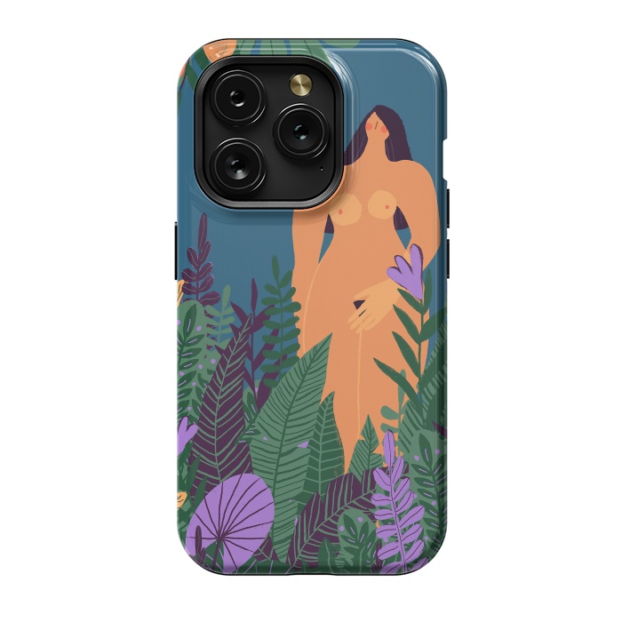 iPhone 15 Pro StrongFit Eve - Nude Woman in Tropical Jungle by  Utart