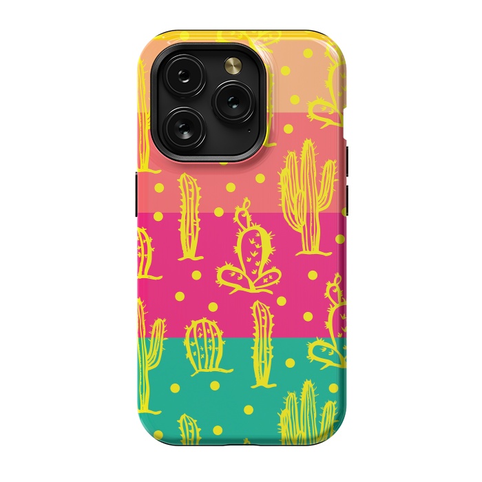 iPhone 15 Pro StrongFit Cactus in Luminous Tones by Rossy Villarreal