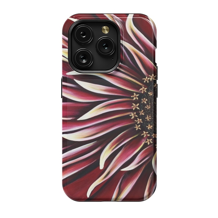 iPhone 15 Pro StrongFit Wild Red Zinnia by Denise Cassidy Wood