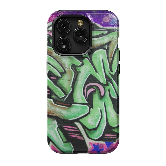 iPhone 15 Pro StrongFit Green Graffiti by Andrea Haase