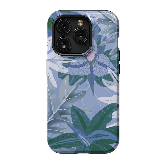 iPhone 15 Pro StrongFit Blue Purple Aloha Tropical Jungle  by  Utart