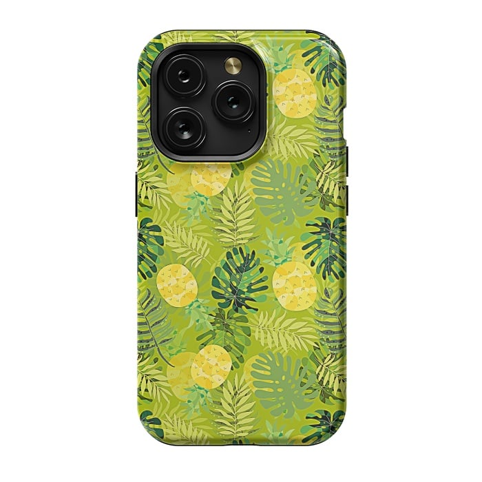 iPhone 15 Pro StrongFit Eve's colorful pineapple garden Jungle by  Utart
