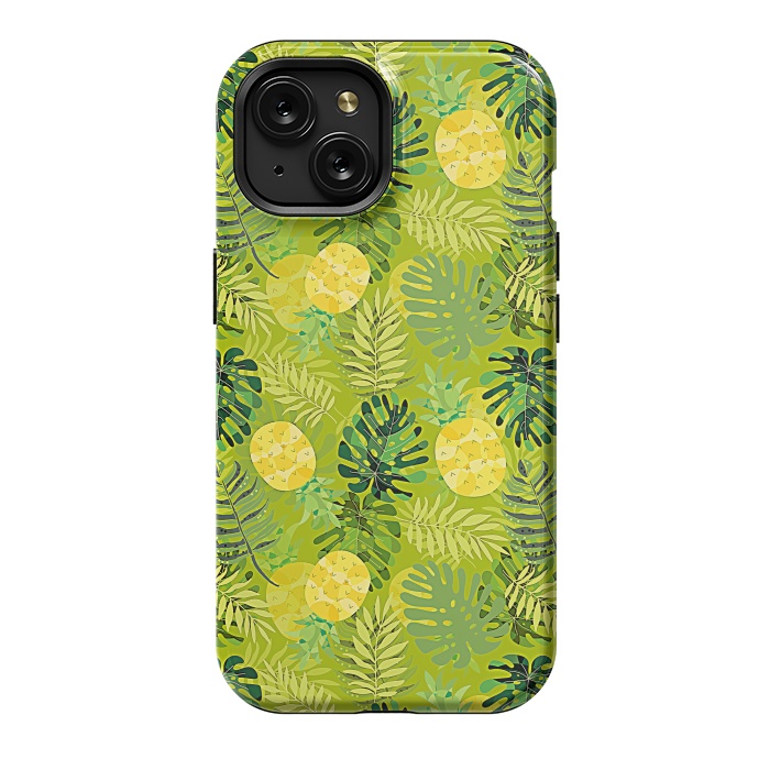 iPhone 15 StrongFit Eve's colorful pineapple garden Jungle by  Utart