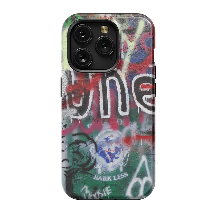 iPhone 15 Pro StrongFit Graffiti Grunge Wall Art by Andrea Haase