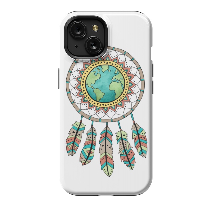 iPhone 15 StrongFit World Dreamcatcher by Pom Graphic Design
