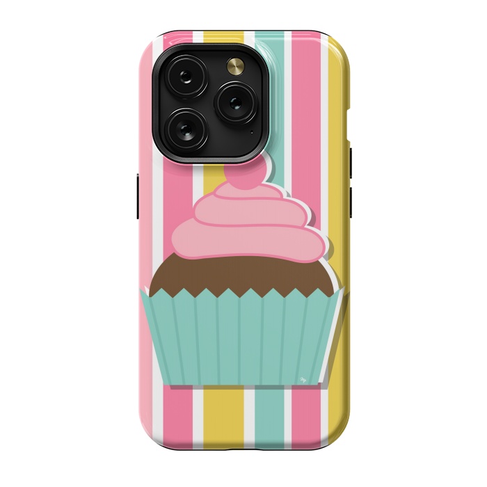 iPhone 15 Pro StrongFit Colorful cupcake by Martina