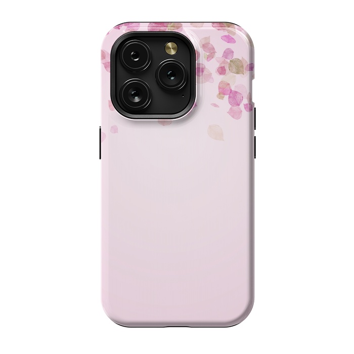 iPhone 15 Pro StrongFit Leaves are falling on pink by  Utart