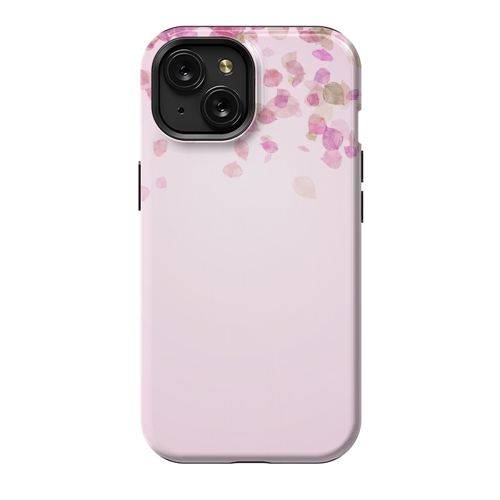 iPhone 15 StrongFit Leaves are falling on pink by  Utart