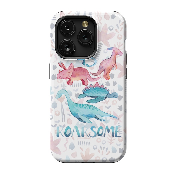 iPhone 15 Pro StrongFit Roarsome Dino's by gingerlique