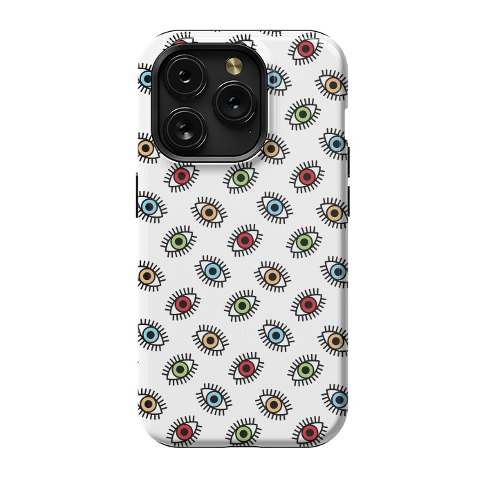 iPhone 15 Pro StrongFit Eyes pattern by Laura Nagel