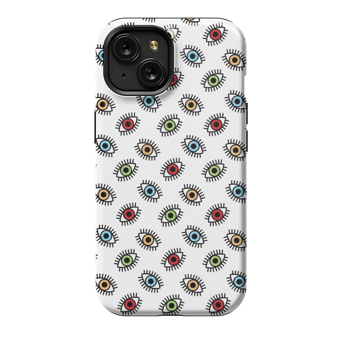 iPhone 15 StrongFit Eyes pattern by Laura Nagel