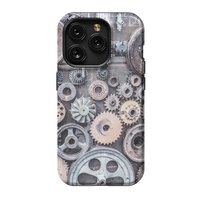 iPhone 15 Pro StrongFit Vintage Steampunk Gear by Andrea Haase