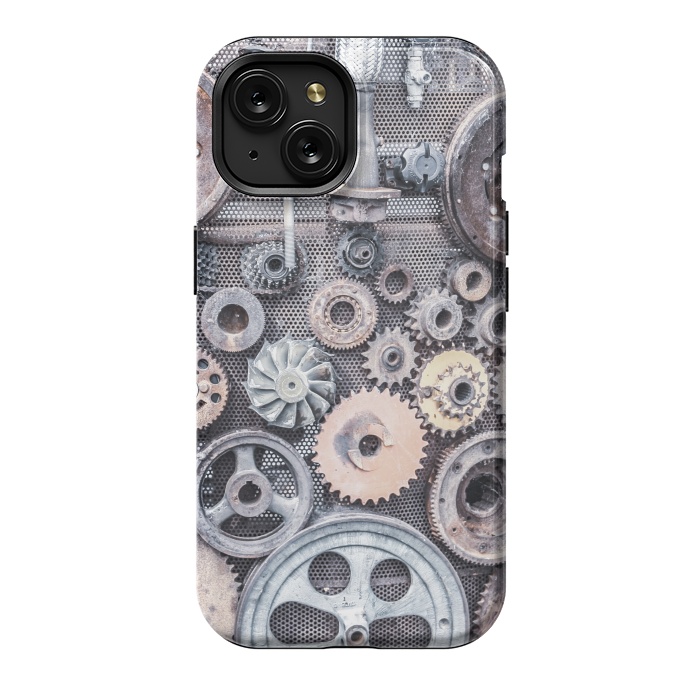 iPhone 15 StrongFit Vintage Steampunk Gear by Andrea Haase