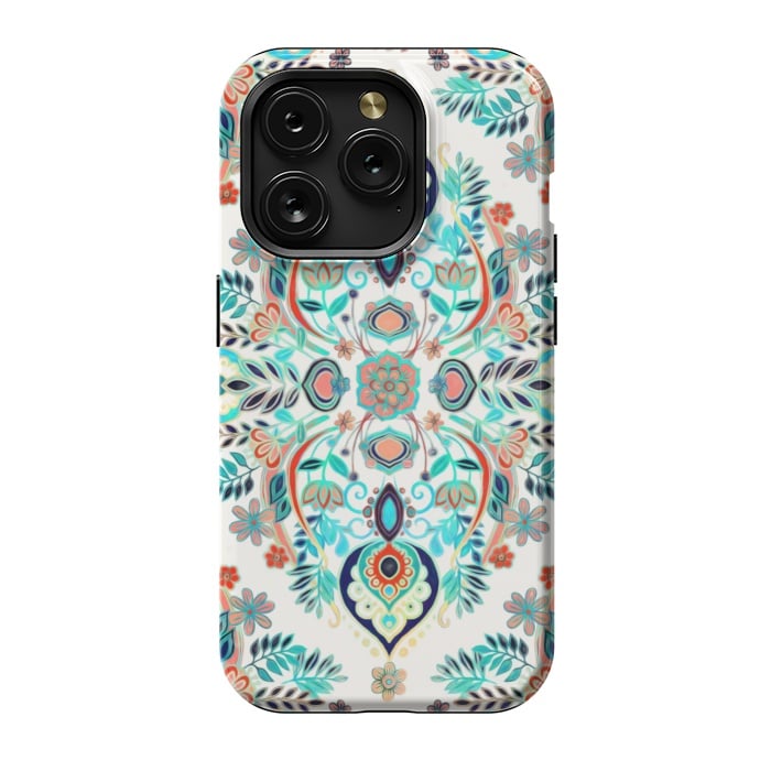iPhone 15 Pro StrongFit Modern Folk in Jewel Colors by Micklyn Le Feuvre