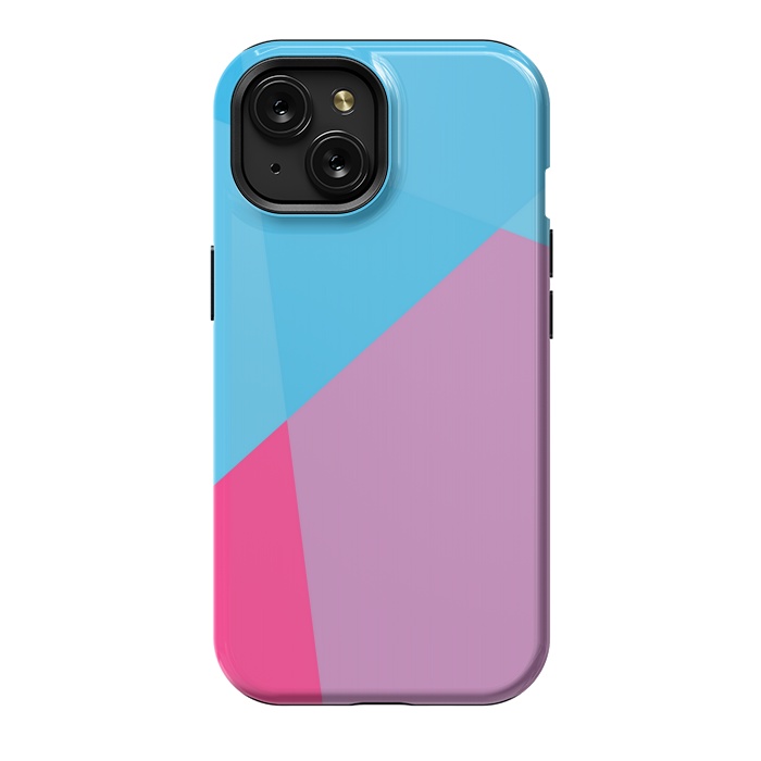 iPhone 15 StrongFit ABSTRACT PATTERN BLUE PINK by MALLIKA