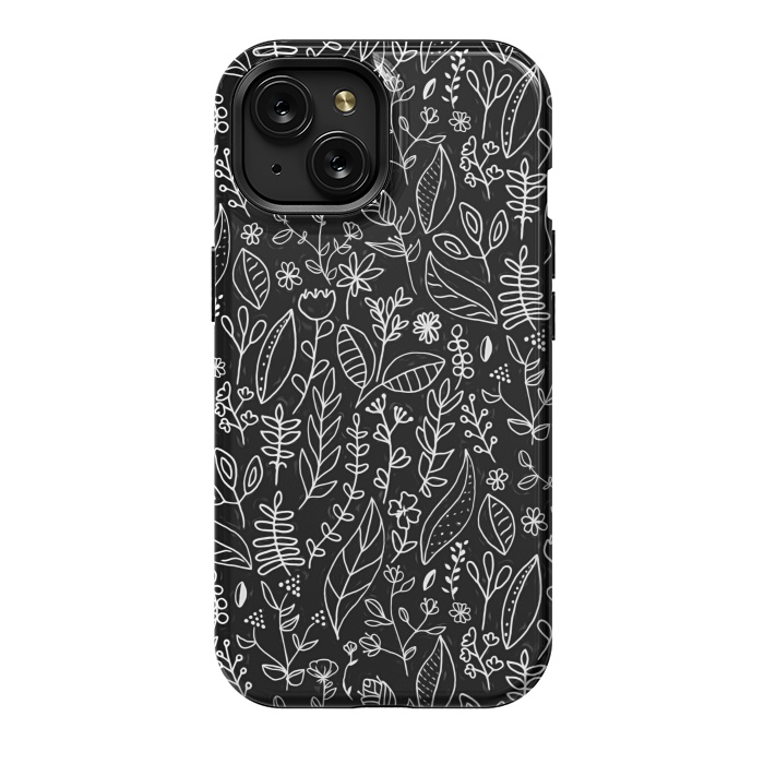 iPhone 15 StrongFit Licorice Nature Doodle  by Tigatiga