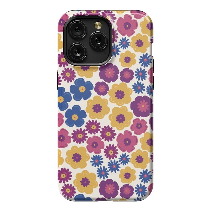 iPhone 15 Pro Max StrongFit Pop Floral by TracyLucy Designs