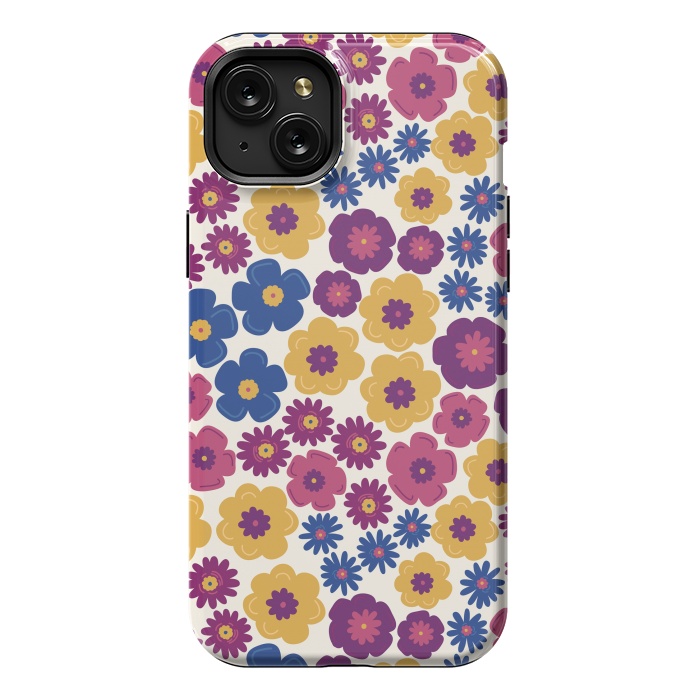 iPhone 15 Plus StrongFit Pop Floral by TracyLucy Designs