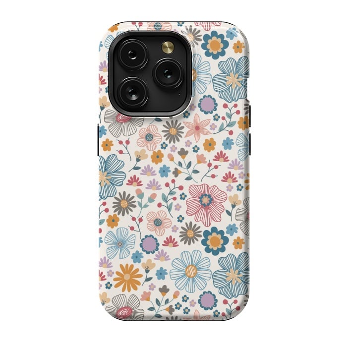 iPhone 15 Pro StrongFit Winter Wild Bloom  by TracyLucy Designs