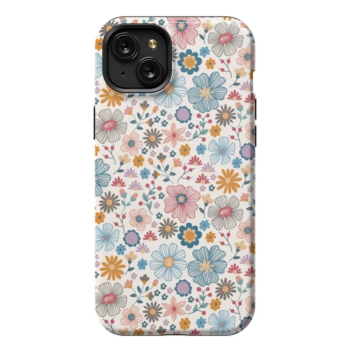 iPhone 15 Plus StrongFit Winter Wild Bloom  by TracyLucy Designs