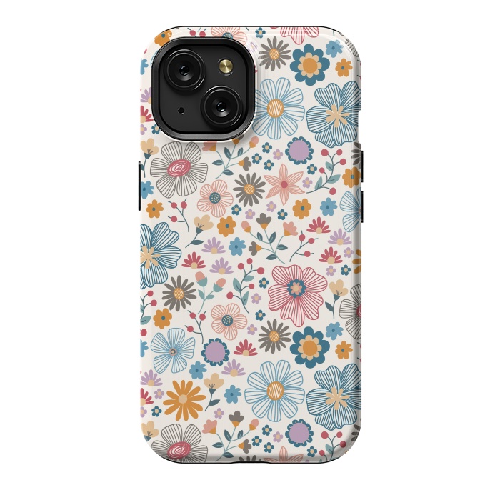 iPhone 15 StrongFit Winter Wild Bloom  by TracyLucy Designs