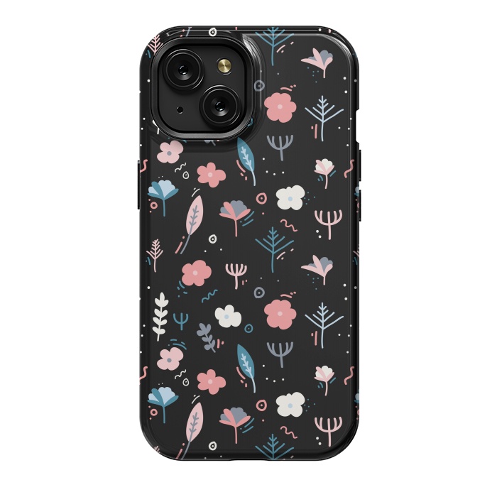 iPhone 15 StrongFit Whimsical Floral by Allgirls Studio