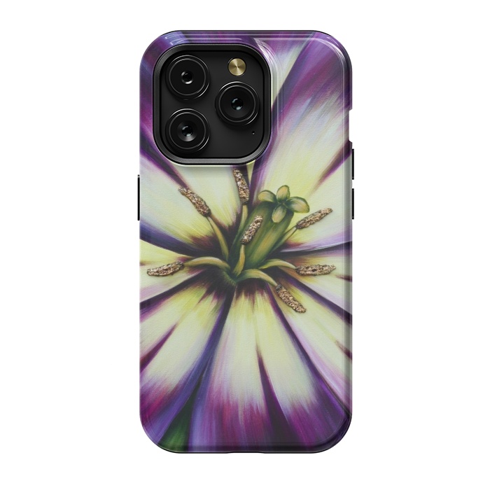 iPhone 15 Pro StrongFit Plum Tulip by Denise Cassidy Wood