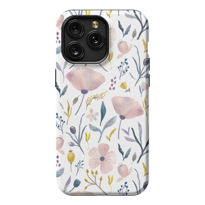iPhone 15 Pro Max StrongFit Delicate Pastel Floral by Noonday Design