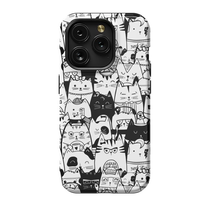 iPhone 15 Pro StrongFit Itty Bitty Kitty Committee by Noonday Design